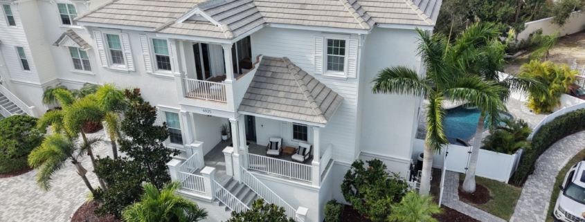 Drone aerial photo of a newly constructed Central Florida home captured during a final inspection by BAA Inspections.